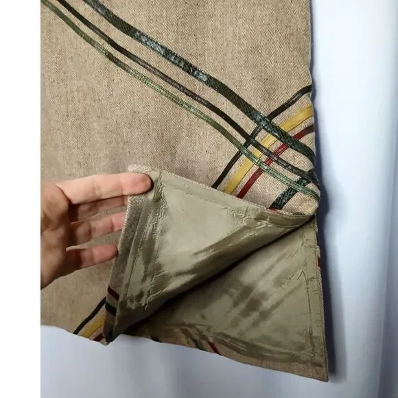 Express Wool Blend Pencil Skirt Lined Retro Y2K Vntage Leather Detail Womens 5/6 - Picture 4 of 6